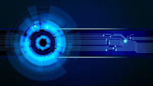 Explore The Future Of Technology With This Futuristic Abstract Circle Wallpaper