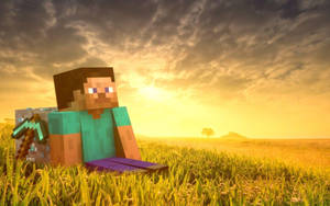 Explore The Joys Of A New World With Minecraft Steve Wallpaper