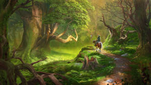 Explore The Mystical Forest In The Legend Of Zelda Wallpaper