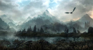 Explore The Rugged Wilderness Of Skyrim Wallpaper