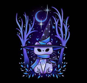 Explore The Unknown Depths Of Space With Galaxy Cat Wallpaper