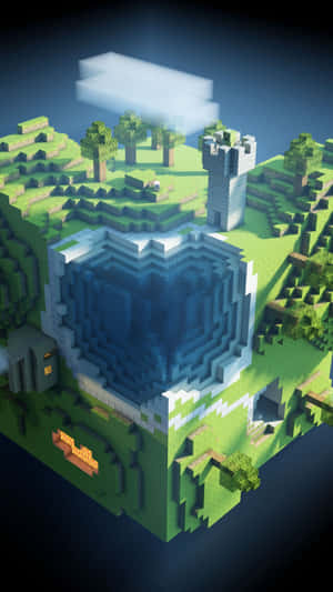 Explore The World Of Minecraft On Android Wallpaper