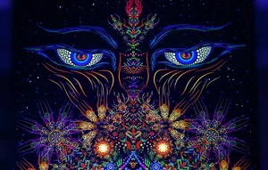Explore Your Subconscious With This Trippy Dark Psychedelic Experience Wallpaper