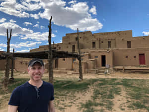 Explorer At Taos Pueblo Wallpaper