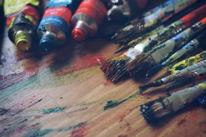 Exploring Art With Paintbrushes And Acrylics Wallpaper
