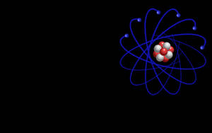 Exploring The Atom With Neon Blue Wallpaper