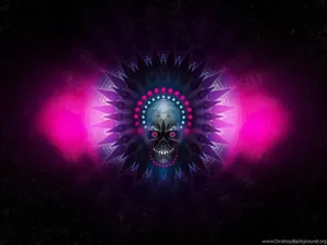 Exploring The Depths Of The Dark Psychedelic World Wallpaper