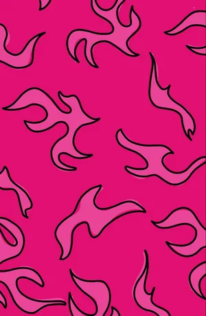 Exploring The Mysterious Pink Flames Wallpaper