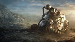 Exploring The Wastes Of Fallout 76 In Power Armor Wallpaper