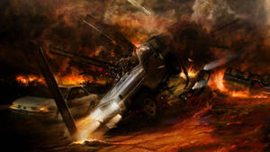 Explosive Car Accident Wallpaper