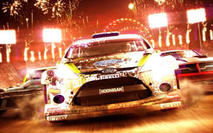 Explosive Racetrack Action In Dirt 3 Wallpaper