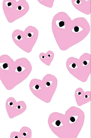 Express Yourself With Stylish Logos And Designs From Cdg Play Wallpaper
