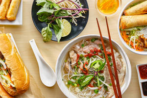 Exquisite Bowl Of Pho- Vietnamese Cuisine At Its Finest Wallpaper