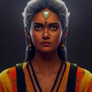 Exquisite Indian Beauty - A Digital Portrait Wallpaper