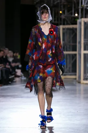 Extravagant Style - Christopher Kane's Colorful Lacey Dress Wallpaper