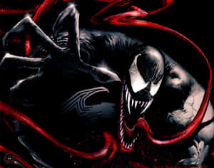 Eye-catching Abstract Depiction Of Venom Wallpaper