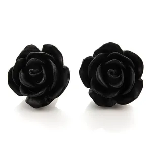 Eye-catching Black Rose Earrings Wallpaper