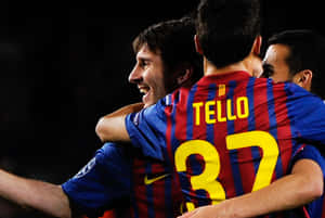 F C Barcelona Celebration Moment Wallpaper