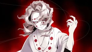 Face Off With The Dark Demon Slayer Wallpaper