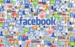 Facebook Symbols Collage Art Hd Wallpaper