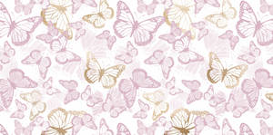 Faded Purple Pastel Butterfly Patterns Wallpaper