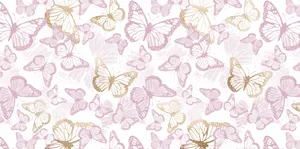 Faded Purple Pastel Butterfly Patterns Wallpaper