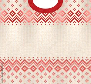 Faint Pink Sweater Red Diamond Pattern Wallpaper