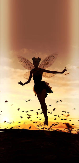 Fairy Grunge Sunset Backdrop Wallpaper