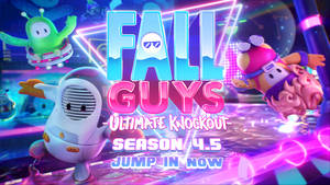 Fall Guys Ultimate Knockoutseason 4.5 Game Poster Wallpaper