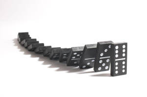 Fallen Black Domino Row Wallpaper