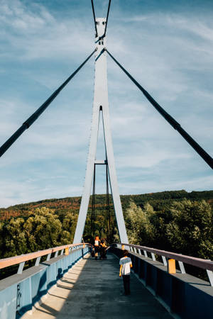 Family On The Bridge Wallpaper