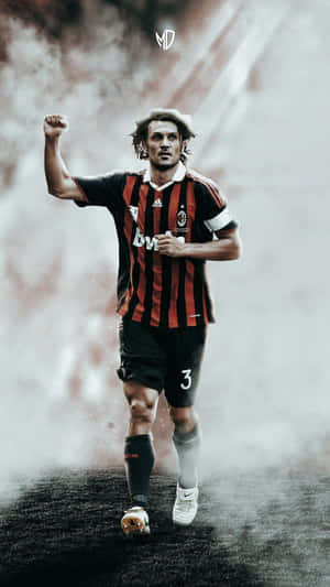 Famous Hand Gesture Of Paolo Maldini Wallpaper