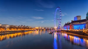 Famous London Eye Landmark In Europe Wallpaper