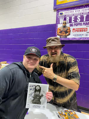 Fan Meets Wrestling Legendat Event Wallpaper