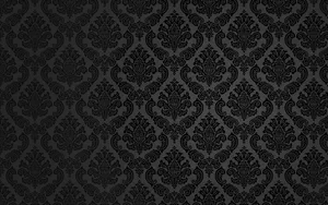 Fancy Black Damask Gothic Wallpaper