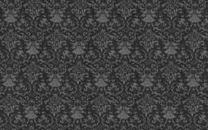 Fancy Black Damask Wallpaper