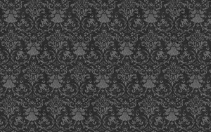 Fancy Black Damask Wallpaper