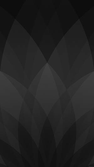 Fanned Leaf Solid Black Iphone Wallpaper