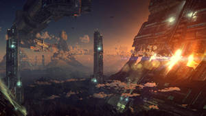 Fantastic Futuristic City Wallpaper