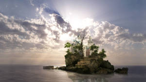 Fantasy Island Dark Art Wallpaper