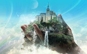 Fantasy Island On A Hand Wallpaper