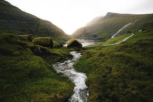 Faroe Islands Traditional Houses Wallpaper