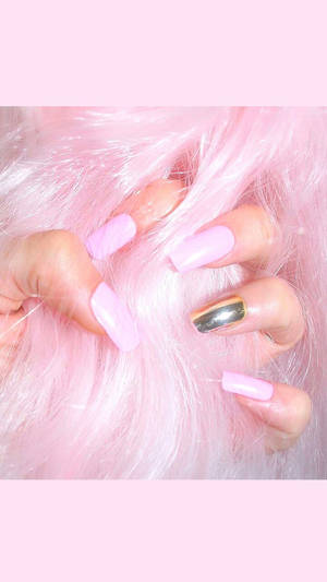 Fashion Forward - Pink Hair And Nail Trends Wallpaper