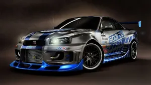 Fast And Furious Cars Silver And Blue Wallpaper