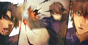 Fate Zero With An Intense Fight Wallpaper