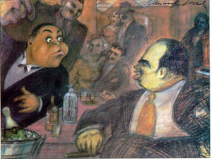 Fats Waller And Al Capone Painting Wallpaper