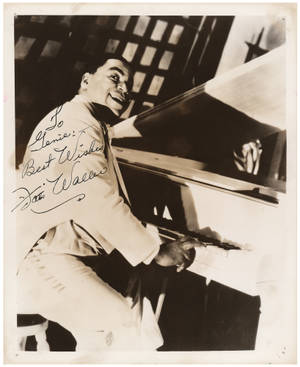 Fats Waller Portrait With Dedication Wallpaper