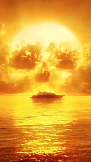 Fear The Walking Dead Skull Sunset Sky Aesthetic Wallpaper