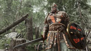 Fearless Viking Warrior With Sword And Shield Wallpaper