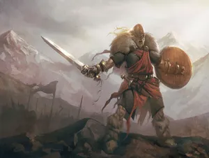 Fearsome Viking Warrior Wallpaper